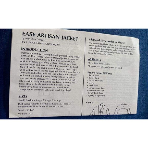 Anna Claire Originals Indygo Junction IJ693 Mixed to Match Jackets S to XL New - Picture 6 of 8